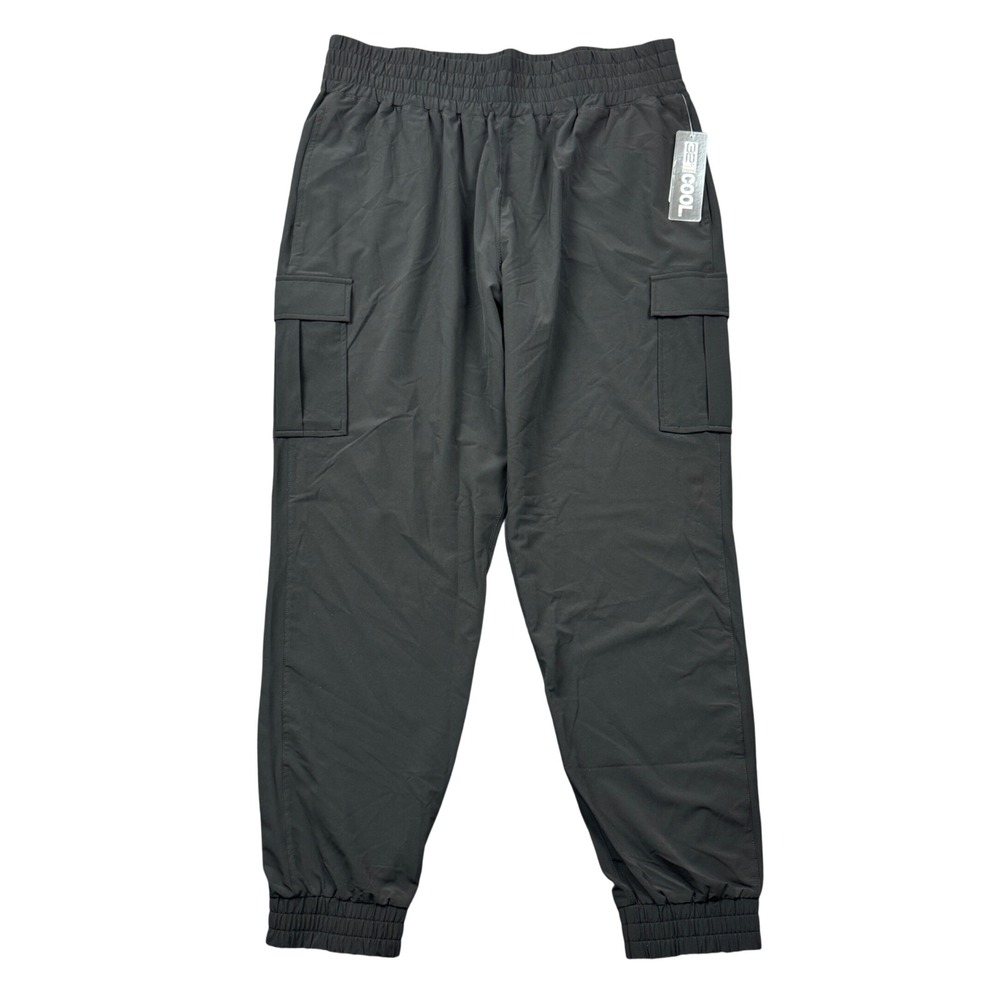 32 Degrees Cool Womens Large Cargo Jogger Pants Black Lightweight Athleisure NWT